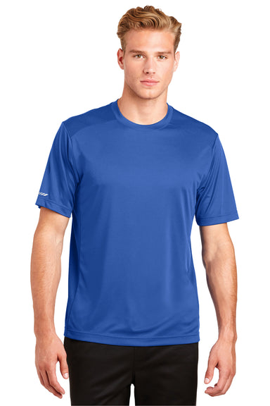 Sport-Tek ST380 Mens Elevate Moisture Wicking Short Sleeve Crewneck T-Shirt Royal Blue Front