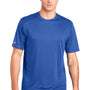 Sport-Tek Mens Elevate Moisture Wicking Short Sleeve Crewneck T-Shirt - True Royal Blue