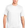 Sport-Tek Mens Elevate Moisture Wicking Short Sleeve Crewneck T-Shirt - White