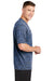 Sport-Tek ST390 Mens Electric Heather Moisture Wicking Short Sleeve Crewneck T-Shirt Carolina Blue Side