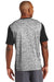 Sport-Tek ST395 Mens Electric Heather Moisture Wicking Short Sleeve Crewneck T-Shirt Black Back