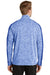 Sport-Tek ST397 Mens Electric Heather Moisture Wicking 1/4 Zip Sweatshirt Royal Blue Back
