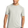 Sport-Tek Mens Moisture Wicking Short Sleeve Crewneck T-Shirt - Heather Light Grey