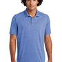Sport-Tek Mens Moisture Wicking Short Sleeve Polo Shirt - Heather True Royal Blue