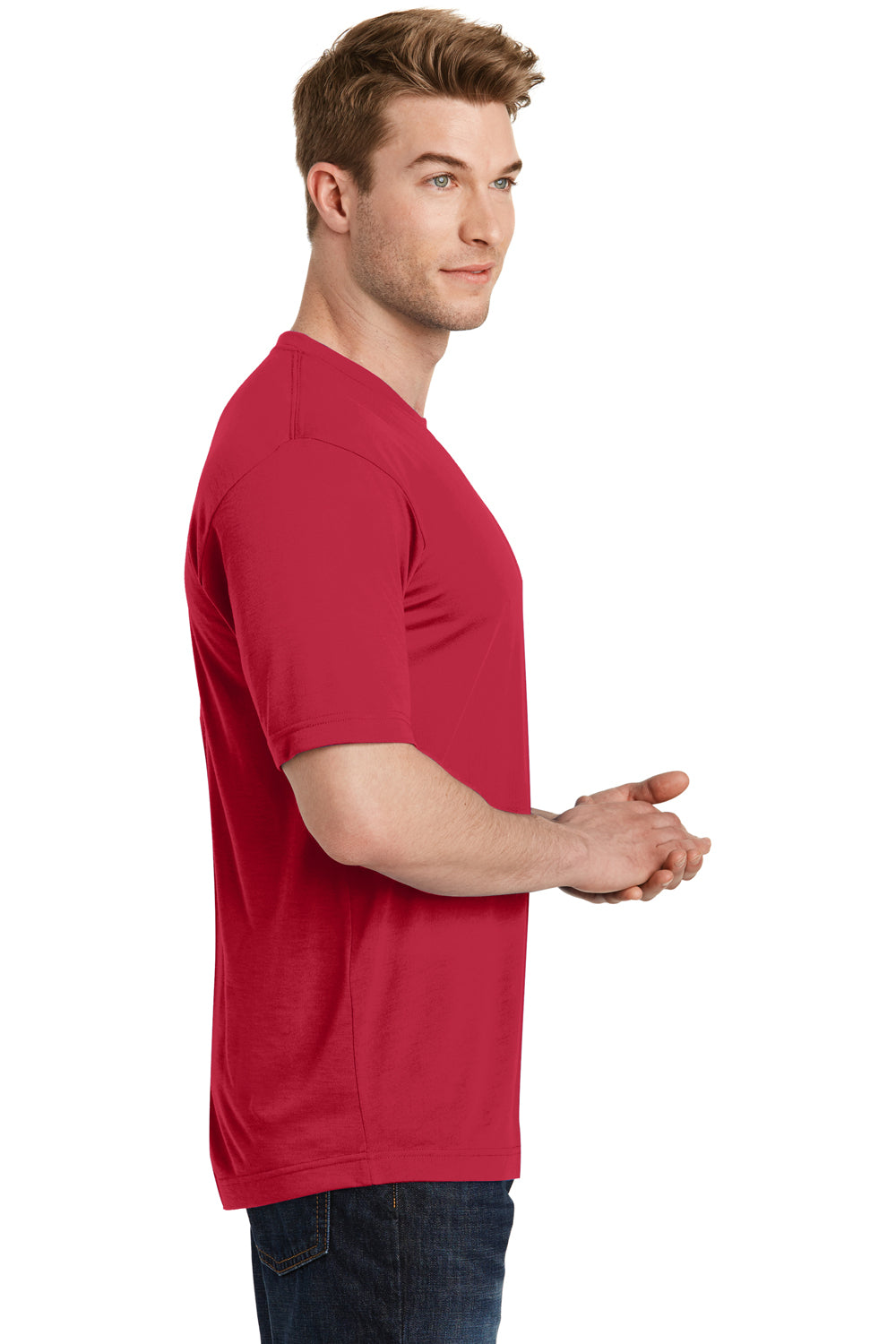 Sport-Tek ST450 Mens Competitor Moisture Wicking Short Sleeve Crewneck T-Shirt Red Side