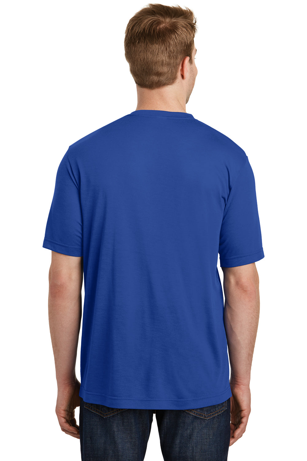 Sport-Tek ST450 Mens Competitor Moisture Wicking Short Sleeve Crewneck T-Shirt Royal Blue Back