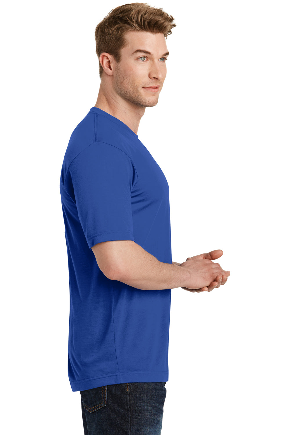 Sport-Tek ST450 Mens Competitor Moisture Wicking Short Sleeve Crewneck T-Shirt Royal Blue Side