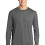 Sport-Tek Mens Competitor Moisture Wicking Long Sleeve Crewneck T-Shirt - Dark Smoke Grey