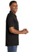 Sport-Tek ST550 Mens Competitor Moisture Wicking Short Sleeve Polo Shirt Black Side