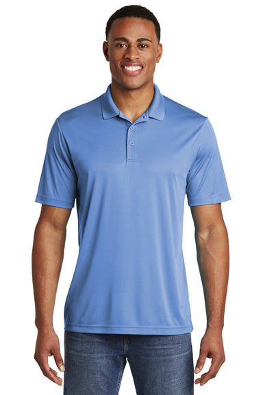 Sport-Tek ST550 Mens Competitor Moisture Wicking Short Sleeve Polo Shirt Carolina Blue Front