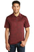 Sport-Tek ST590 Mens Electric Heather Moisture Wicking Short Sleeve Polo Shirt Red Front