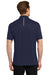 Sport-Tek ST620 Mens Tough Moisture Wicking Short Sleeve Polo Shirt Navy Blue/Heather Grey Back