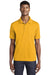 Sport-Tek ST640 Mens RacerMesh Moisture Wicking Short Sleeve Polo Shirt Gold Front