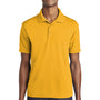 Sport-Tek Mens RacerMesh Moisture Wicking Short Sleeve Polo Shirt - Gold