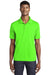 Sport-Tek ST640 Mens RacerMesh Moisture Wicking Short Sleeve Polo Shirt Neon Green Front