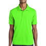 Sport-Tek Mens RacerMesh Moisture Wicking Short Sleeve Polo Shirt - Neon Green