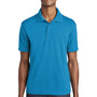 Sport-Tek Mens RacerMesh Moisture Wicking Short Sleeve Polo Shirt - Pond Blue