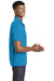 Sport-Tek ST640 Mens RacerMesh Moisture Wicking Short Sleeve Polo Shirt Pond Blue Side