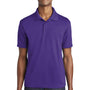Sport-Tek Mens RacerMesh Moisture Wicking Short Sleeve Polo Shirt - Purple