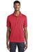 Sport-Tek ST640 Mens RacerMesh Moisture Wicking Short Sleeve Polo Shirt Red Front