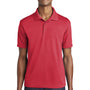 Sport-Tek Mens RacerMesh Moisture Wicking Short Sleeve Polo Shirt - True Red
