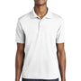 Sport-Tek Mens RacerMesh Moisture Wicking Short Sleeve Polo Shirt - White