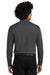 Sport-Tek ST640LS Mens RacerMesh Moisture Wicking Long Sleeve Polo Shirt Graphite Grey Back