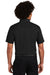 Sport-Tek ST640P Mens RacerMesh Moisture Wicking Short Sleeve Polo Shirt w/ Pocket Black Back