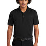 Sport-Tek Mens RacerMesh Moisture Wicking Short Sleeve Polo Shirt w/ Pocket - Black