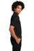 Sport-Tek ST640P Mens RacerMesh Moisture Wicking Short Sleeve Polo Shirt w/ Pocket Black Side