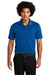 Sport-Tek ST640P Mens RacerMesh Moisture Wicking Short Sleeve Polo Shirt w/ Pocket Royal Blue Front