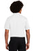 Sport-Tek ST640P Mens RacerMesh Moisture Wicking Short Sleeve Polo Shirt w/ Pocket White Back