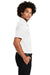 Sport-Tek ST640P Mens RacerMesh Moisture Wicking Short Sleeve Polo Shirt w/ Pocket White Side