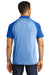 Sport-Tek ST641 Mens RacerMesh Moisture Wicking Short Sleeve Polo Shirt Heather Royal Blue/Royal Blue Back