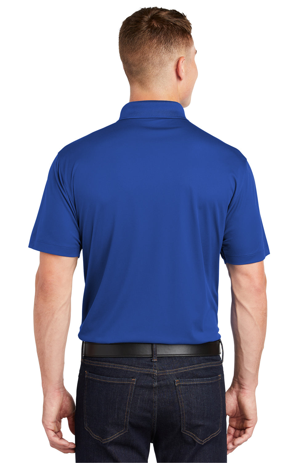 Sport-Tek ST650 Mens Sport-Wick Moisture Wicking Short Sleeve Polo Shirt Royal Blue Back