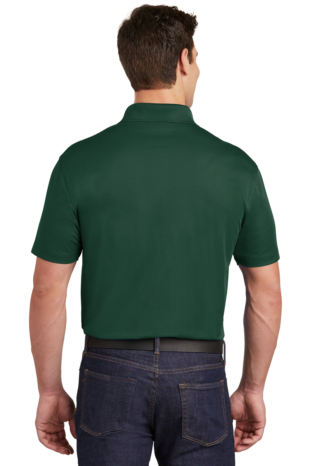 Sport-Tek ST651 Mens Sport-Wick Moisture Wicking Short Sleeve Polo Shirt w/ Pocket Forest Green Back