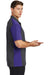 Sport-Tek ST652 Mens Sport-Wick Moisture Wicking Short Sleeve Polo Shirt Iron Grey/Purple Side
