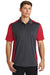 Sport-Tek ST652 Mens Sport-Wick Moisture Wicking Short Sleeve Polo Shirt Iron Grey/Red Front