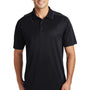 Sport-Tek Mens Sport-Wick Moisture Wicking Short Sleeve Polo Shirt - Black/Iron Grey