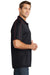 Sport-Tek ST653 Mens Sport-Wick Moisture Wicking Short Sleeve Polo Shirt Black/Red Side