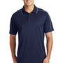 Sport-Tek Mens Sport-Wick Moisture Wicking Short Sleeve Polo Shirt - True Navy Blue/White