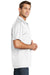 Sport-Tek ST653 Mens Sport-Wick Moisture Wicking Short Sleeve Polo Shirt White/Grey Side