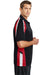 Sport-Tek ST654 Mens Sport-Wick Moisture Wicking Short Sleeve Polo Shirt Black/Red/White Side