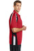 Sport-Tek ST654 Mens Sport-Wick Moisture Wicking Short Sleeve Polo Shirt Red/Black/White Side