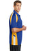 Sport-Tek ST654 Mens Sport-Wick Moisture Wicking Short Sleeve Polo Shirt Royal Blue/Gold/White Side