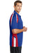 Sport-Tek ST654 Mens Sport-Wick Moisture Wicking Short Sleeve Polo Shirt Royal Blue/Red/White Side