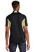 Sport-Tek ST655 Mens Sport-Wick Moisture Wicking Short Sleeve Polo Shirt Black/Vegas Gold Back