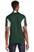 Sport-Tek ST655 Mens Sport-Wick Moisture Wicking Short Sleeve Polo Shirt Forest Green/White Back