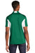 Sport-Tek ST655 Mens Sport-Wick Moisture Wicking Short Sleeve Polo Shirt Kelly Green/White Back