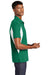 Sport-Tek ST655 Mens Sport-Wick Moisture Wicking Short Sleeve Polo Shirt Kelly Green/White Side
